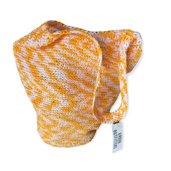 URban Outfitters Raffia Shoulder Bag - yellow & pink - Picture 4 of 5